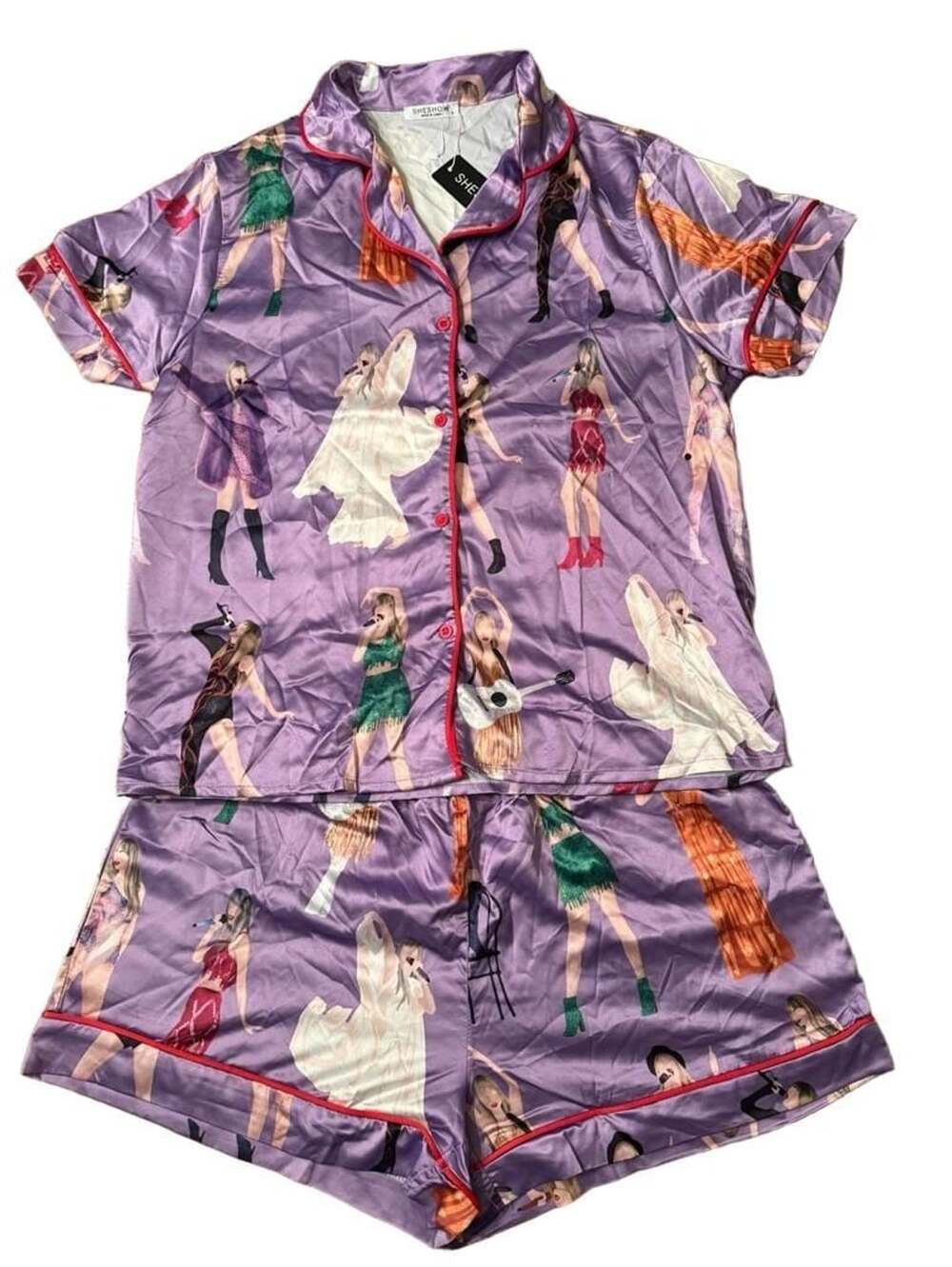Sheshow Taylor Swift Eras Tour Satin Pajama Set Size S